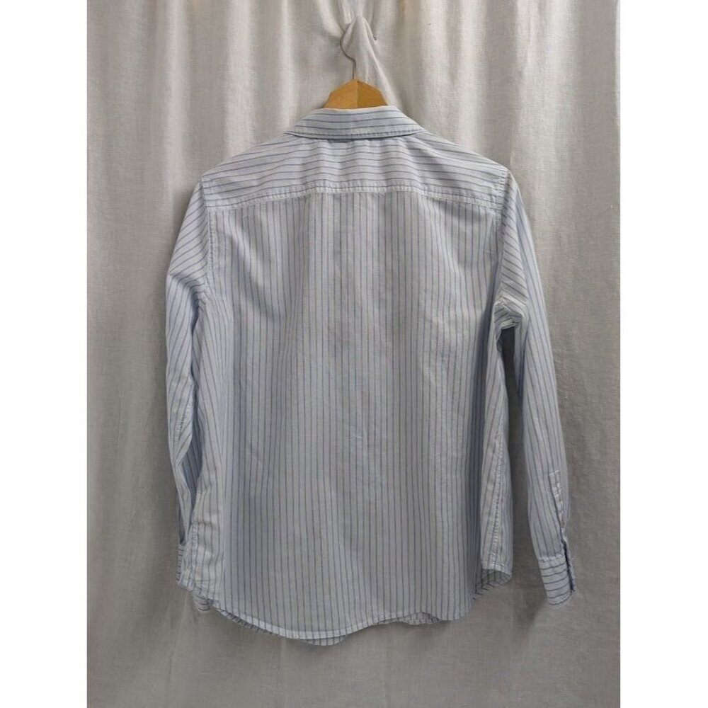 Chaps women's 1X cotton button up shirt stripes with unique cross stitch 019 - Picture 7 of 9